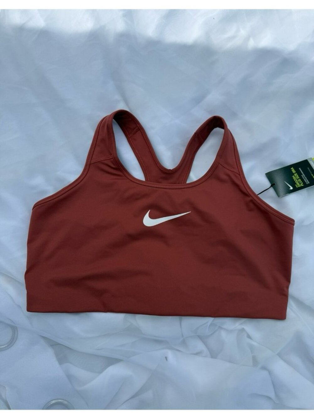 3X PLUS SIZE WOMEN'S NIKE BRA / CROP TOP / SPORTS BQ0973-692  BRICK COLOR